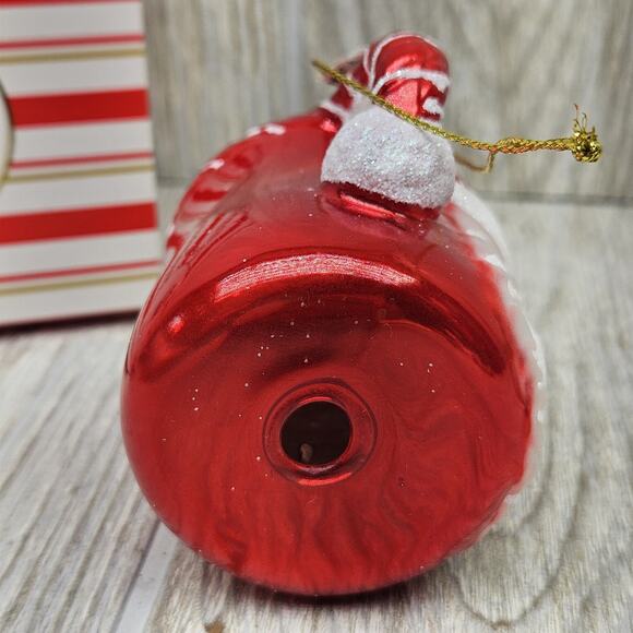 Eric Cortina Collection Santa Mug Glass‎ Ornament Holiday Christmas EC Boxed New - Picture 4 of 6